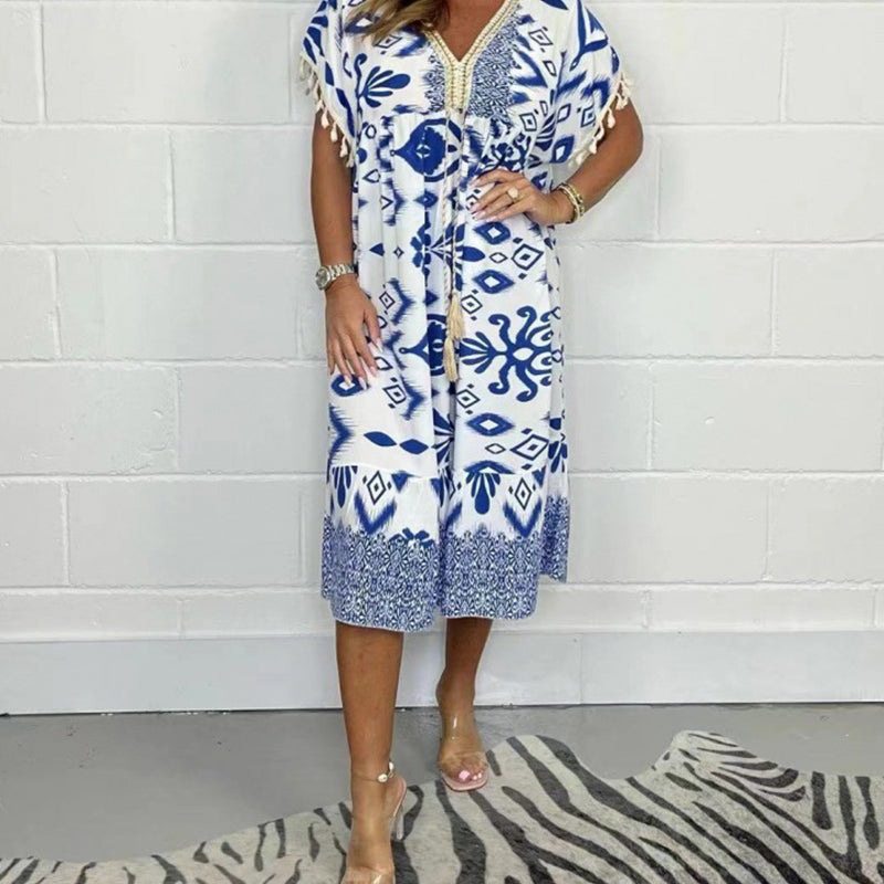 Livia | Flattering Drawstring Midi Dress