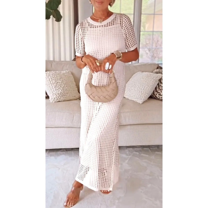 Colette | Hollow-Out Overlay Maxi Dress