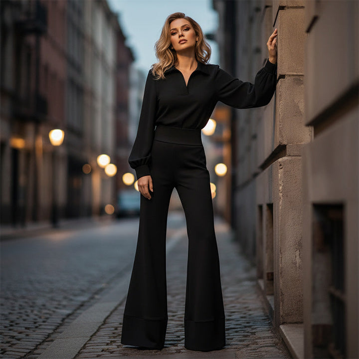 Eleanor | Chic Blouse and Wide-Leg Pant Set