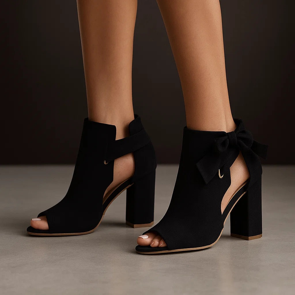 Gwendoline | Elegant Bow Detail Block Heels