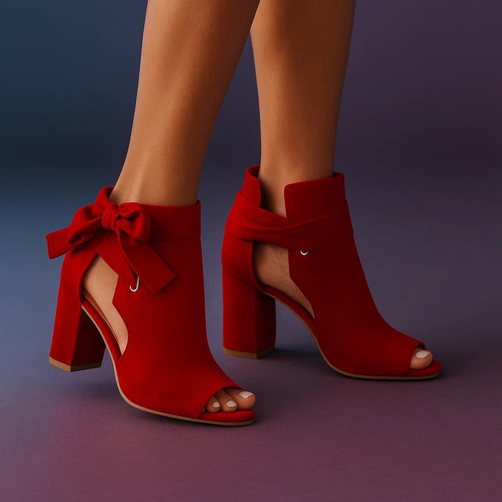 Gwendoline | Elegant Bow Detail Block Heels
