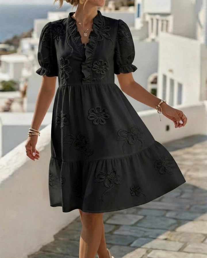 Bronwen | Puff Sleeve Mini Dress